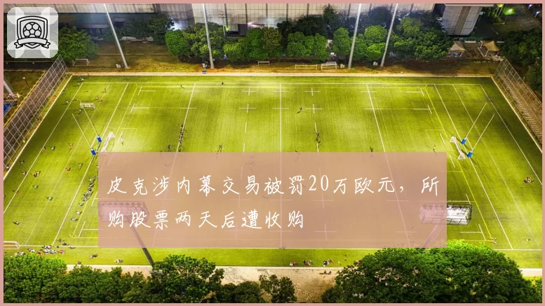 皮克涉内幕交易被罚20万欧元,所购股票两天后遭收购