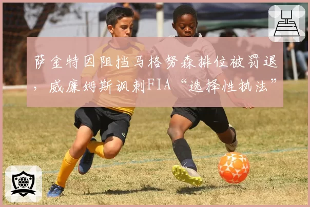 萨金特因阻挡马格努森排位被罚退,威廉姆斯讽刺FIA“选择性执法”